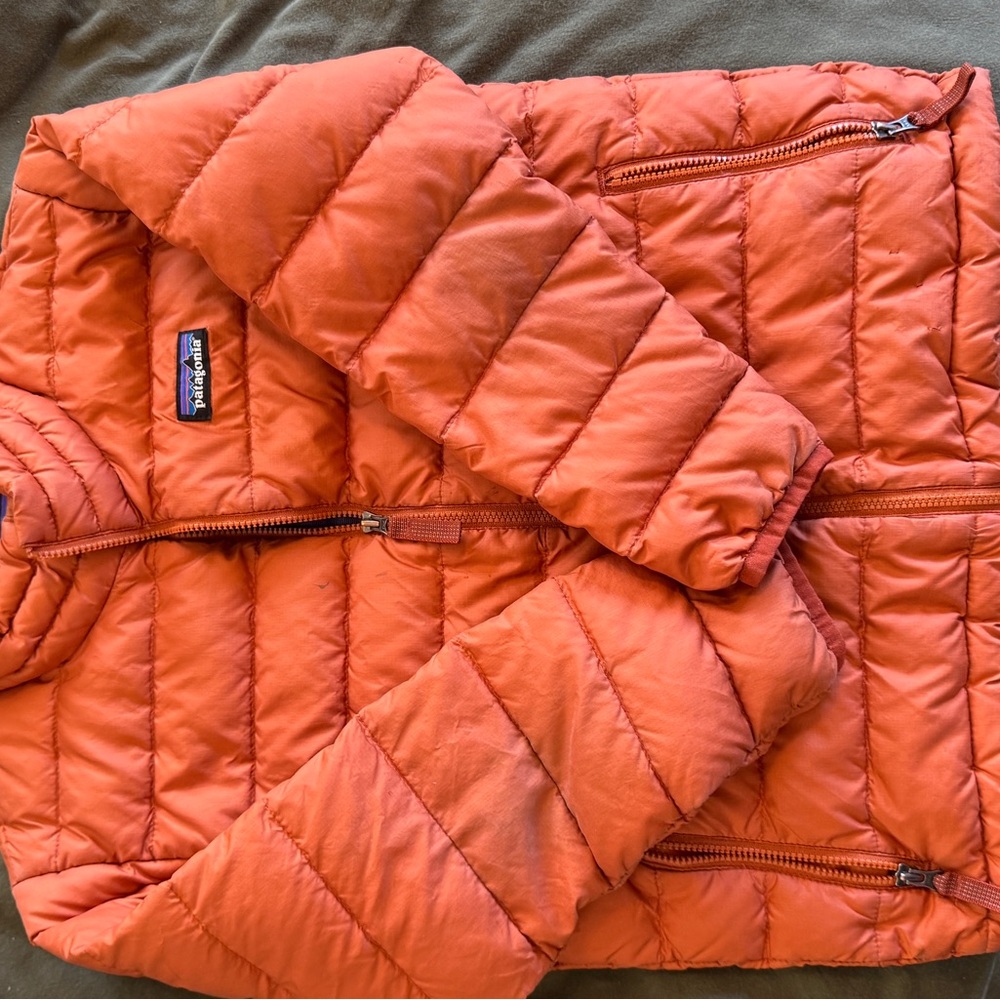 Patagonia Kids Orange Puffer Jacket